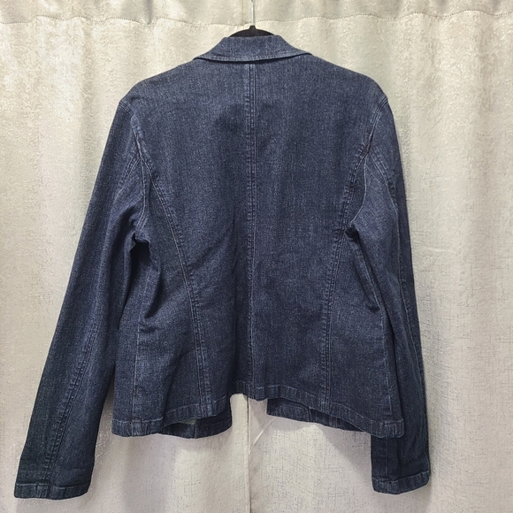 Lauren Ralph Lauren Womens Long Sleeve Denim Jean Trucker Jacket Coat XL - Picture 3 of 15